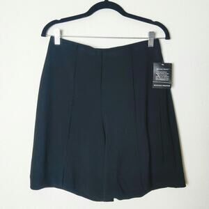 NWT Boston Proper Beyond Travel High Rise Wide Leg Black Pull On Shorts Small